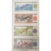 TONGA 1978 . ONE 1 - TEN 10 PA'ANGA BANKNOTES . SPECIMEN